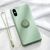 【Liquid silica gel】【with Ring stand】 iPhone cases for iPhone  XS Max Matcha green