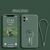 【with kickstand】 Silicone anti-drop iPhone cases for iPhone 12mini midnight green