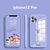 【Glass】【Disney Flower Pattern】 iPhone cases for iPhone 12 Pro Purple